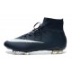 Neuf Chaussures 2015 Nike Mercurial Superfly 4 FG Bleu Marine Blanc