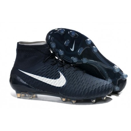 Crampons Pas Cher 2015 Nike Magista Obra FG ACC Bleu Foncé