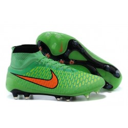 Crampons Pas Cher 2015 Nike Magista Obra FG ACC Vert Orange