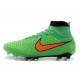 Crampons Pas Cher 2015 Nike Magista Obra FG ACC Vert Orange