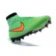 Crampons Pas Cher 2015 Nike Magista Obra FG ACC Vert Orange