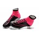 Chaussure de Football Nouvel 2015 Cuir Nike Mercurial Superfly FG ACC Noir Hyper Rose