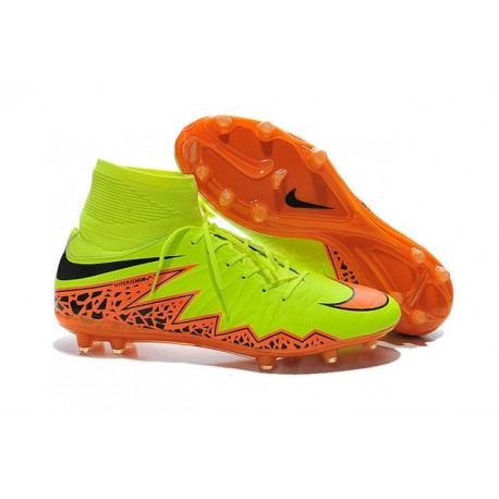 Chaussures de Football 2015 Neymar Nike Hypervenom II FG Jaune Orange Noir