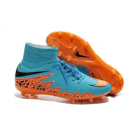 Crampons de Football 2015 Neymar Nike Hypervenom II FG ACC Bleu Orange Noir