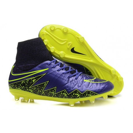 Chaussures Foot Nouvelle 2015 Neymar Nike Hypervenom II FG ACC Violet Volt Noir