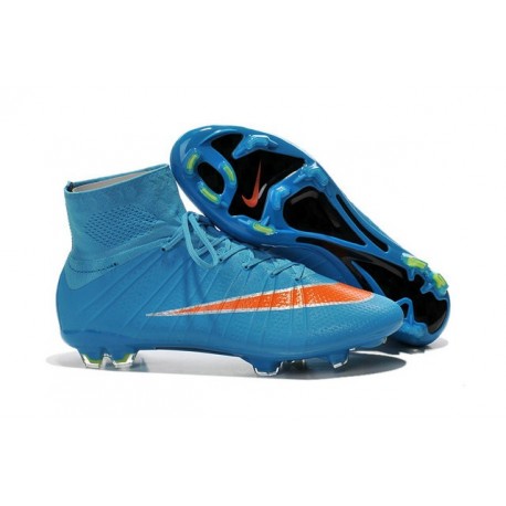 Chaussure de Football Nouvel 2015 Nike Mercurial Superfly FG ACC Bleu Orange