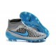 Nouveaux Chaussures 2015 Nike Magista Obra FG ACC Gris Loup Bleu Turquoise