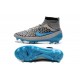 Nouveaux Chaussures 2015 Nike Magista Obra FG ACC Gris Loup Bleu Turquoise