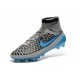 Nouveaux Chaussures 2015 Nike Magista Obra FG ACC Gris Loup Bleu Turquoise