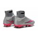 Chaussure de Football Nouvel 2015 Nike Mercurial Superfly FG ACC Gris Loup Hyper Rose