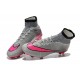 Chaussure de Football Nouvel 2015 Nike Mercurial Superfly FG ACC Gris Loup Hyper Rose