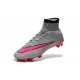 Chaussure de Football Nouvel 2015 Nike Mercurial Superfly FG ACC Gris Loup Hyper Rose