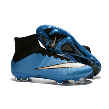 Nouveau Crampons 2015 Nike Mercurial Superfly FG ACC Bleu Blanc Noir