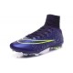 Nouveau Crampons 2015 Nike Mercurial Superfly FG ACC Power Clash Cuir Violet Vert