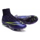 Nouveau Crampons 2015 Nike Mercurial Superfly FG ACC Power Clash Cuir Violet Vert