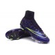 Nouveau Crampons 2015 Nike Mercurial Superfly FG ACC Power Clash Cuir Violet Vert