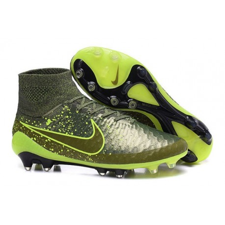 Nouveaux Chaussures 2015 Nike Magista Obra FG ACC Power Clash Vert Noir