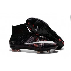 Nike Chaussures Nouvelle Mercurial Superfly FG Cristiano Ronaldo CR7 Noir Blanc