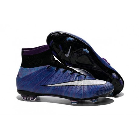 Crampons Nouveaux Football Nike Mercurial Superfly 4 FG Violet Blanc Noir