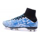 Crampons Nouveaux Football Nike Mercurial Superfly 4 FG Bleu Blanc Noir