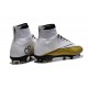 Crampons Nouveaux Football Nike Mercurial Superfly CR7 FG Blanc Or