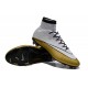 Crampons Nouveaux Football Nike Mercurial Superfly CR7 FG Blanc Or