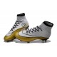Crampons Nouveaux Football Nike Mercurial Superfly CR7 FG Blanc Or