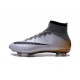 Cristiano Ronaldo Chaussure Nike Mercurial Superfly Iv FG Argent Noir Orange