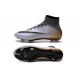 Cristiano Ronaldo Chaussure Nike Mercurial Superfly Iv FG Argent Noir Orange