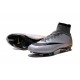 Cristiano Ronaldo Chaussure Nike Mercurial Superfly Iv FG Argent Noir Orange