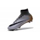 Cristiano Ronaldo Chaussure Nike Mercurial Superfly Iv FG Argent Noir Orange