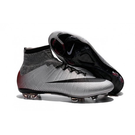 Cristiano Ronaldo Chaussure Mercurial Superfly CR7 Quinhentos Argent Noir Rouge