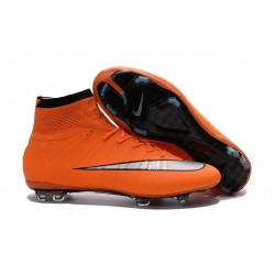 Cristiano Ronaldo Chaussure Nike Mercurial Superfly Iv FG Orange Argent