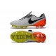 Nike Tiempo Legend 6 FG Cuir Chaussures Football Blanc Orange Noir