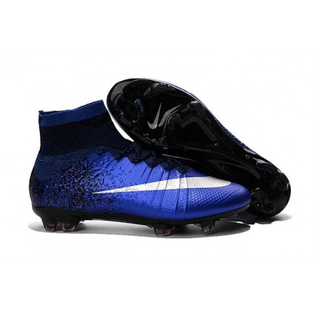 Nouvelles 2016 Crampon Nike Mercurial Superfly FG Bleu Royal Argent