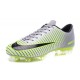 Chaussure de Foot Nouveau 2016 Nike Mercurial Vapor XI FG Argent Vert Noir