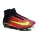 Chaussure Football Nouveaux Nike Mercurial Superfly V FG Carmin/ Volt/ Rose