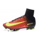 Chaussure Football Nouveaux Nike Mercurial Superfly V FG Carmin/ Volt/ Rose