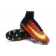 Chaussure Football Nouveaux Nike Mercurial Superfly V FG Carmin/ Volt/ Rose