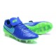Nike Tiempo Legend 6 FG Cuir Chaussures Football Bleu Vert