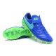 Nike Tiempo Legend 6 FG Cuir Chaussures Football Bleu Vert