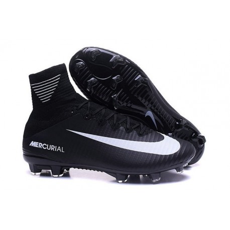 Nouvelles 2016 Chaussures Nike Mercurial Superfly V FG Noir Blanche