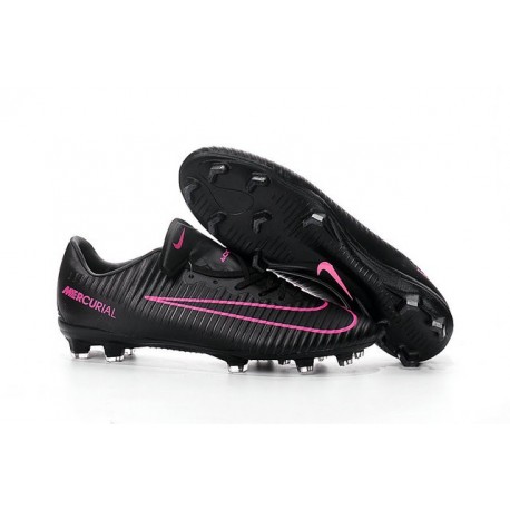 Chaussure de Foot Nouveau 2016 Nike Mercurial Vapor XI FG Noir Rose