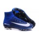 Crampons Football Nouveaux Nike Mercurial Superfly 5 FG ACC Bleu Blanc