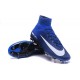 Crampons Football Nouveaux Nike Mercurial Superfly 5 FG ACC Bleu Blanc