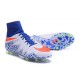 Nike Nouvel Crampons Football Hypervenom Phantom II FG Blanc Bleu Rouge