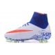 Nike Nouvel Crampons Football Hypervenom Phantom II FG Blanc Bleu Rouge