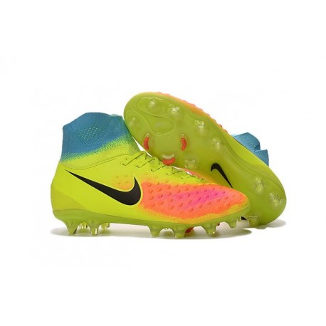 Nike Magista Obra II FG Meilleur Crampon Football Jaune Noir Orange