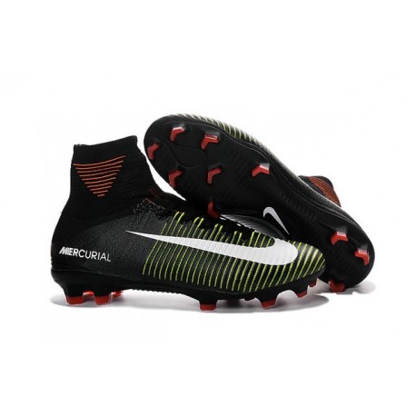 Nike Mercurial Superfly V FG Homme Nouvel 2016 Chaussure Noir Blanc Violet