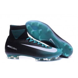 Crampons Football Nouveaux Nike Mercurial Superfly 5 FG Noir Bleu Blanc